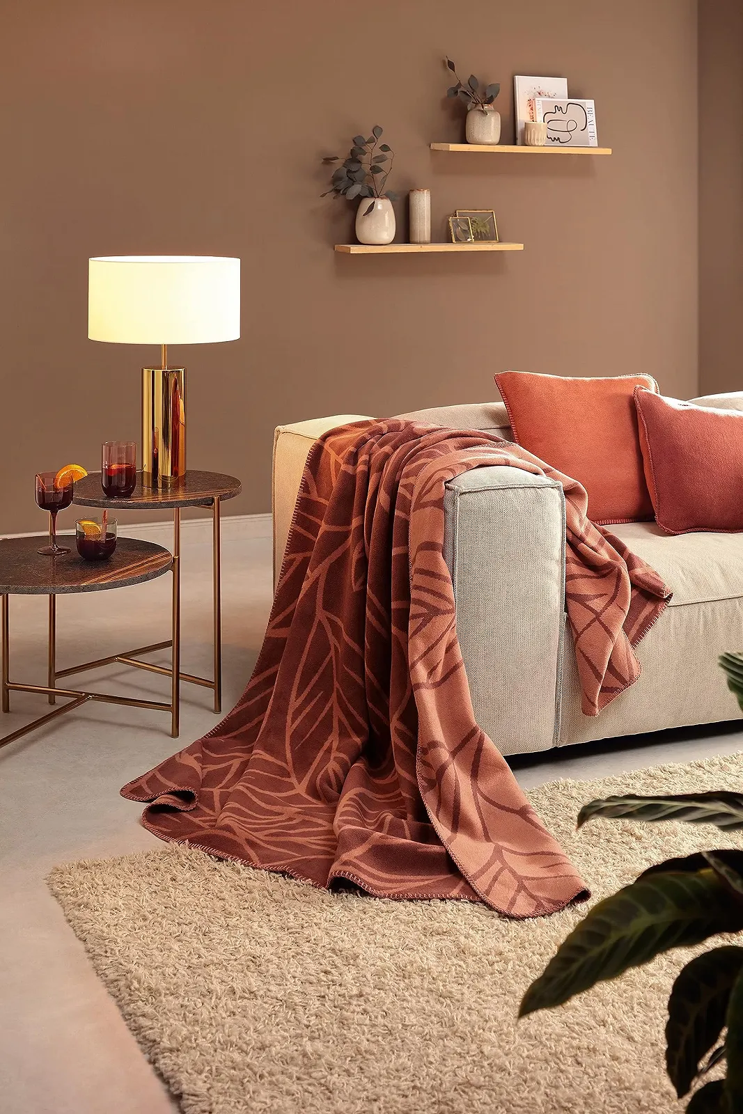 Плед Villeroy & Boch Aurora Bordeaux, темно-красный, 150 x 200 см, фото №3