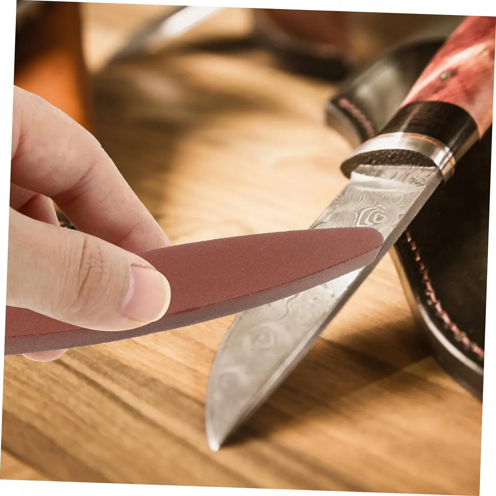 Набір точильних каменів для садових інструментів та ножиць (3 шт.) червоний оксид заліза, фото №8 Набір точильних каменів для садових інструментів та ножиць (3 шт.) червоний оксид заліза, фото №8