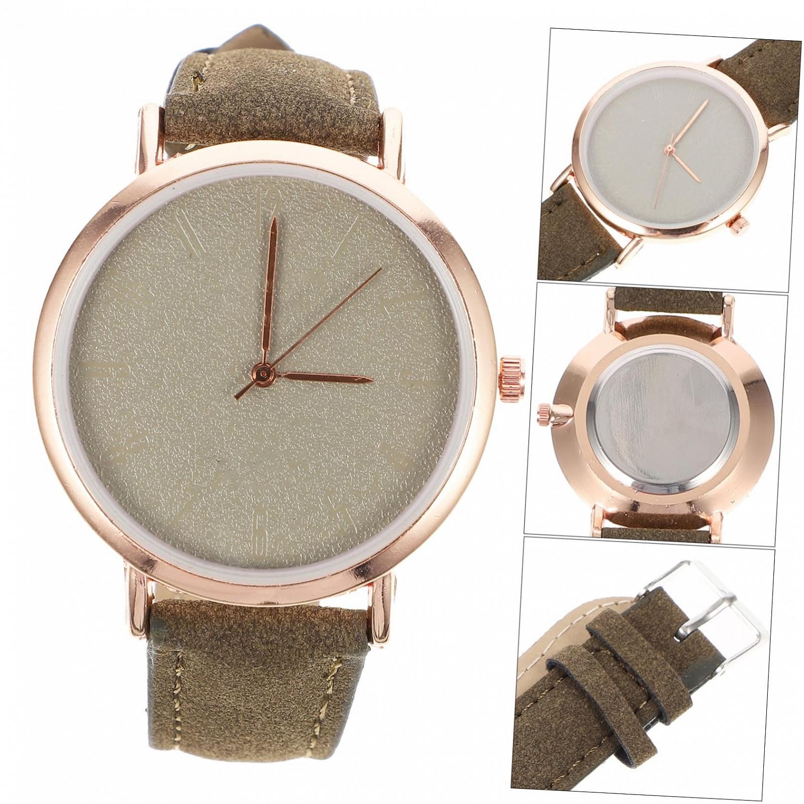 Кварцевые часы Healvian Fashion с тонким кожаным ремешком, женские, зеленые, фото №8