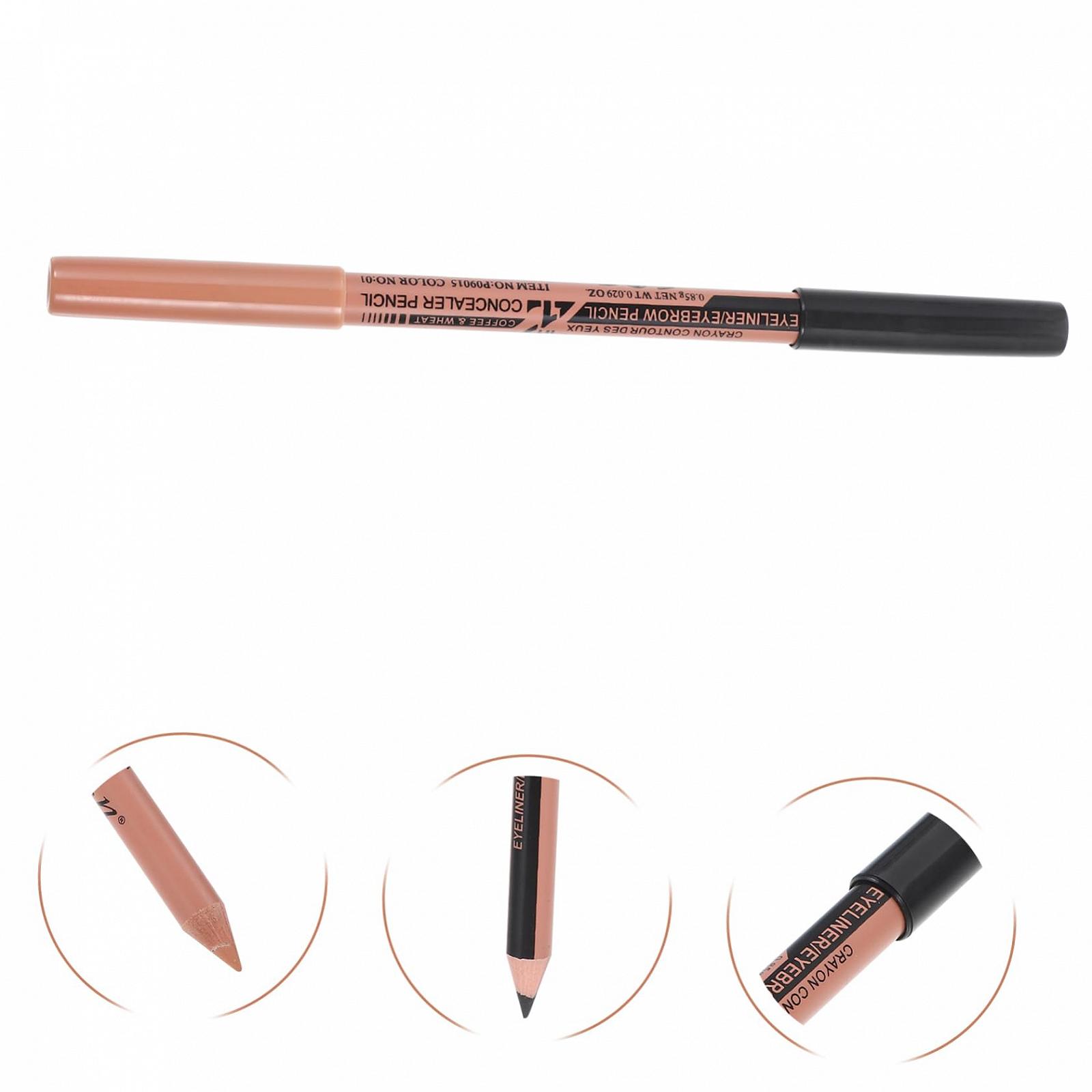 Карандаш для бровей Beaupretty Eyeliner с двойным использованием, Набор 12 штук, фото №3