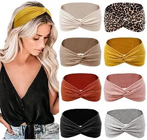 Повязка на Голову Широкая Летняя Эластичная Мягкая Boho - Фото 1