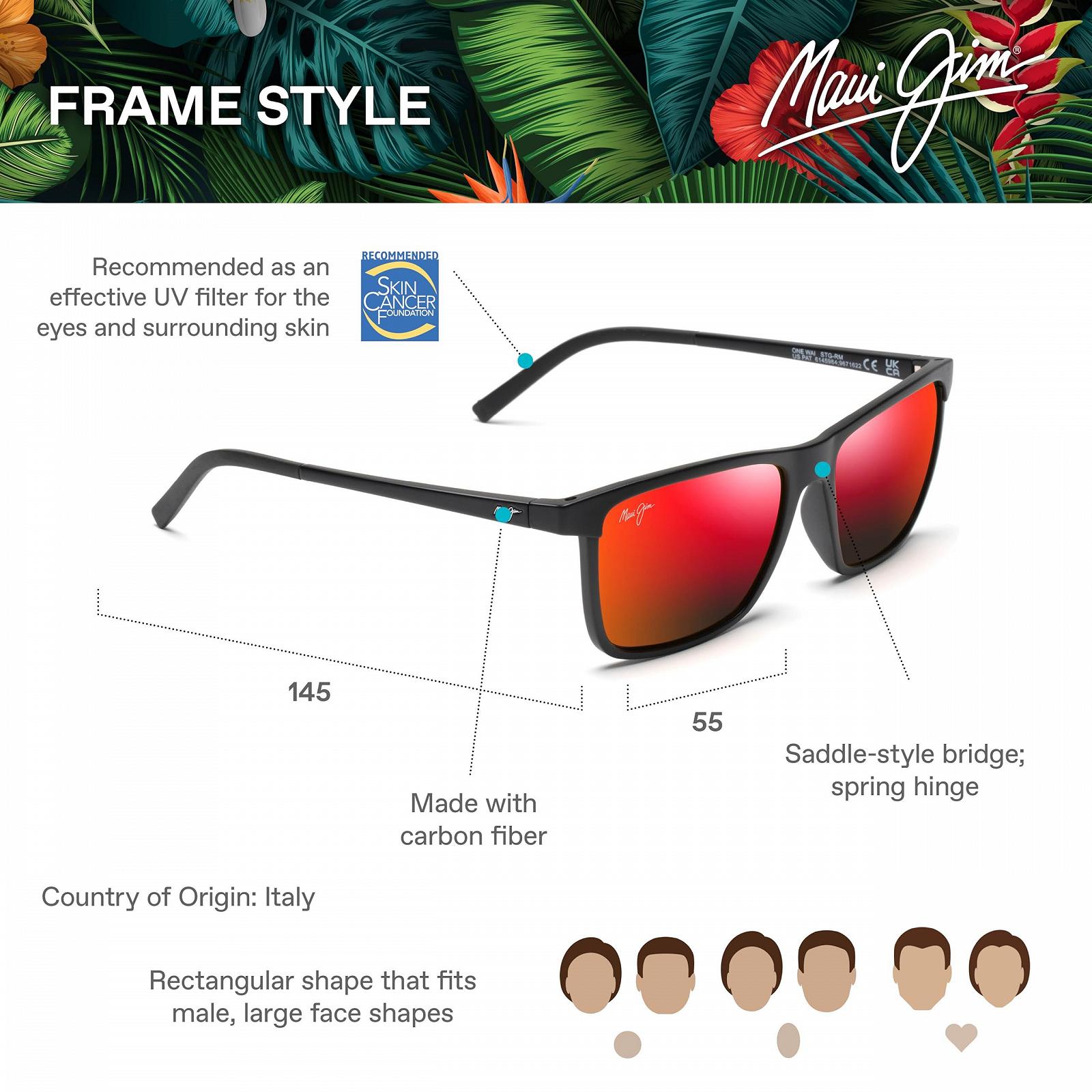 Сонцезахисні окуляри Прямокутні Maui Jim Disposable з запатентованими лінзами Polarized Plus2, фото №6