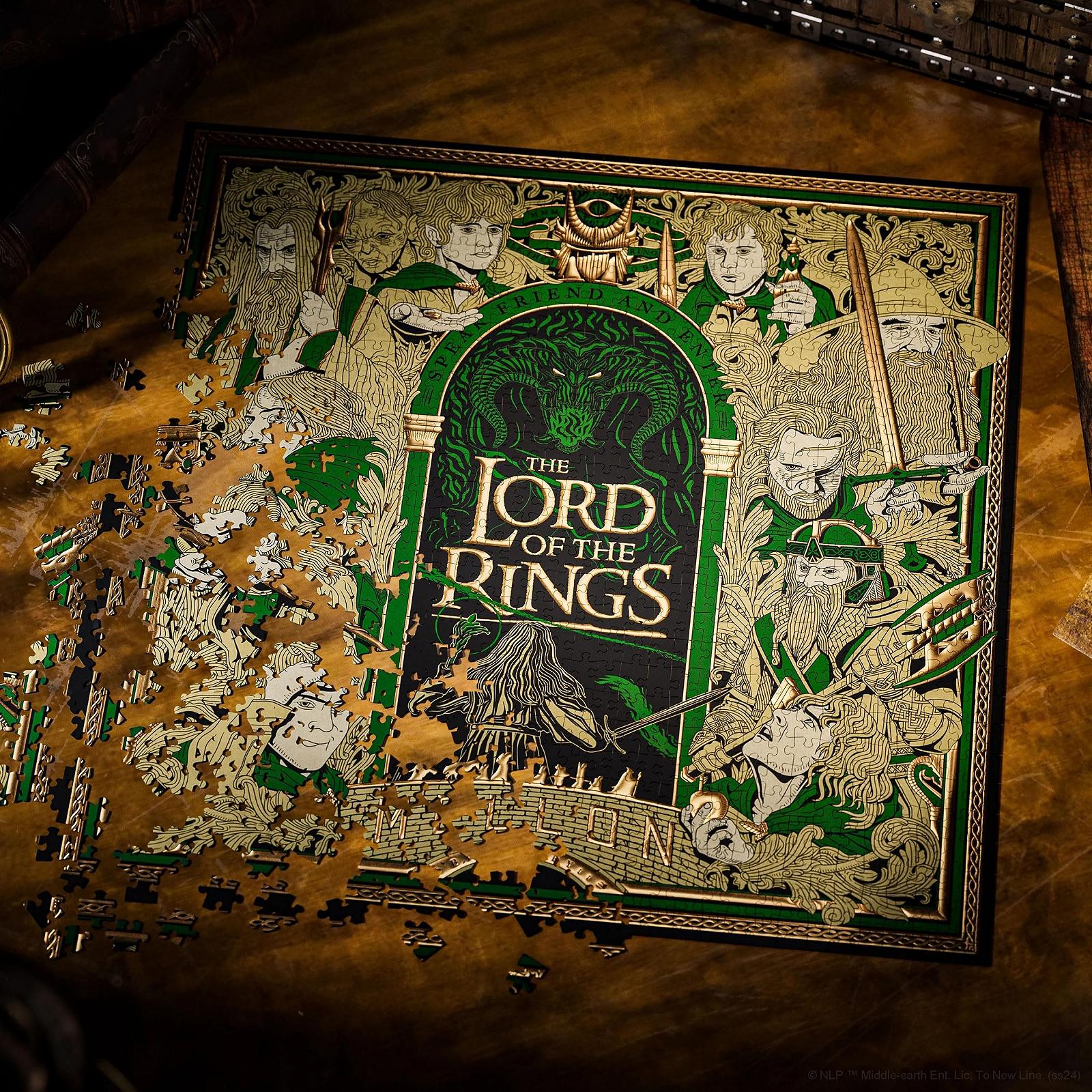 Багатовимірний пазл Lord of the Rings 1000 елементів із фольгуванням, фото №3