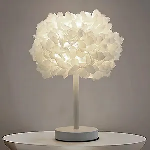 Настільна лампа YENTAKE Rose Flower White дротова, цоколь E27. - Фото 1