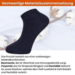 Носки Спортивные Хлопковые Чёрный, Белый 10 пар, Размер 35-38/39-42/43-46/47-49 synthetic.ua - Фото 1