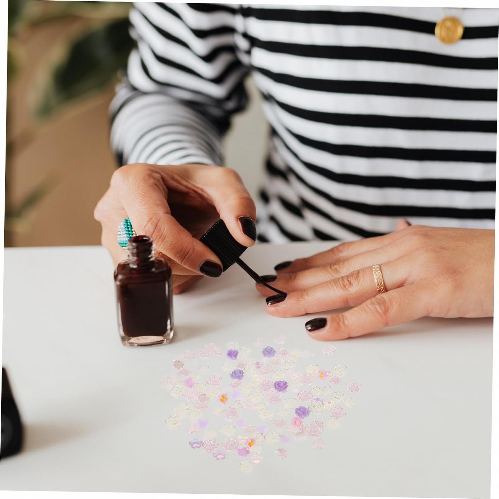 Украшения для ногтей 3taschen Смола Мини Сердечки для чехлов телефонов Аксессуары для маникюра Голубой и, фото №8