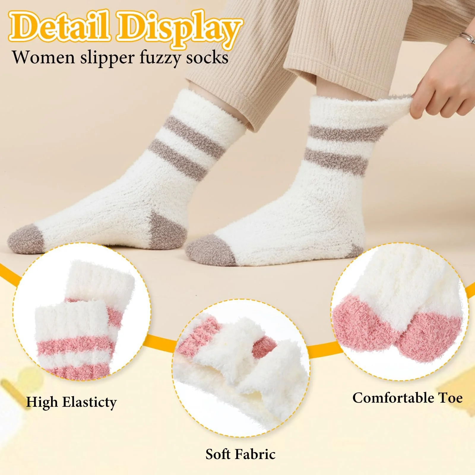 Шкарпетки Жіночі М'які Пухнасті (36-42) 4 пари, фото №3