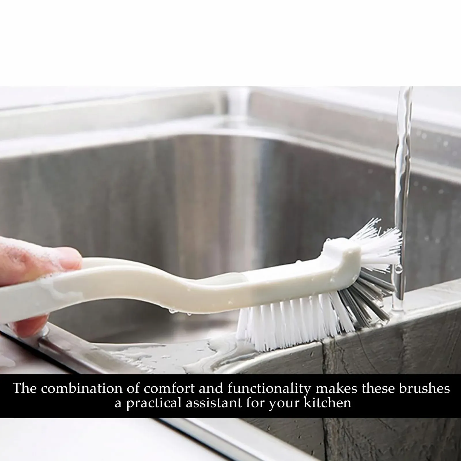 Щітки для миття посуду Pack of 2 Long Handle Curved PP+ Nylon, фото №5 Щітки для миття посуду Pack of 2 Long Handle Curved PP+ Nylon, фото №5