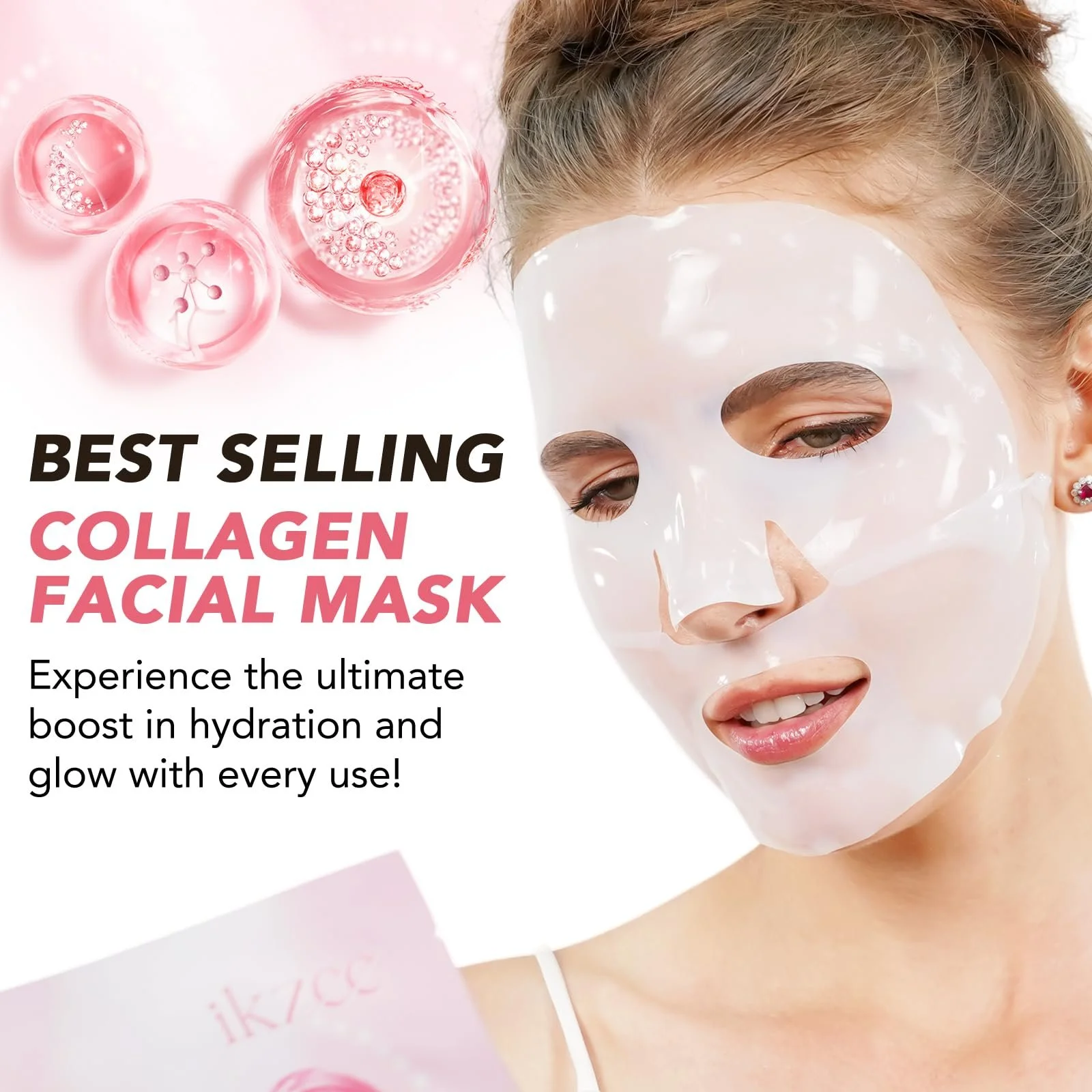 Маска коллагеновая, упаковка из 8 штук Маска коллагеновая для лица Real Deep Collagen, маска для лифтинга против морщин, фото №3