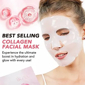 Маска Колагенова, Упаковка з 4 штук, Маска для обличчя Колагенова, Real Deep Collagen, Маска для ліфтингу проти зморшок synthetic.ua - Фото 1