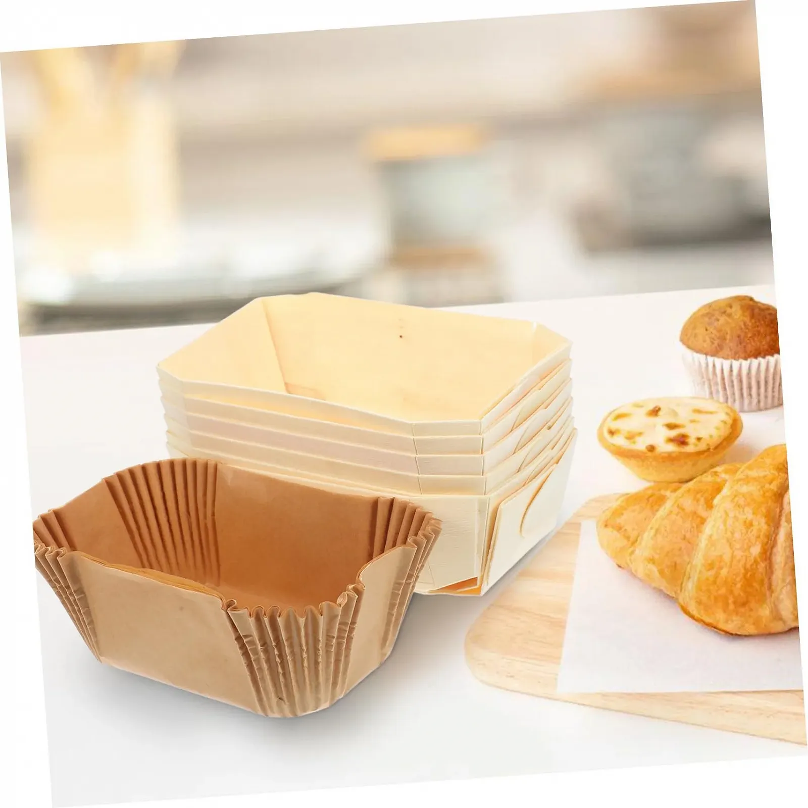 Форми для випікання Ciieeo 6 шт прямокутні дерев'яні з антипригарним покриттям для хліба та кексів, фото №5