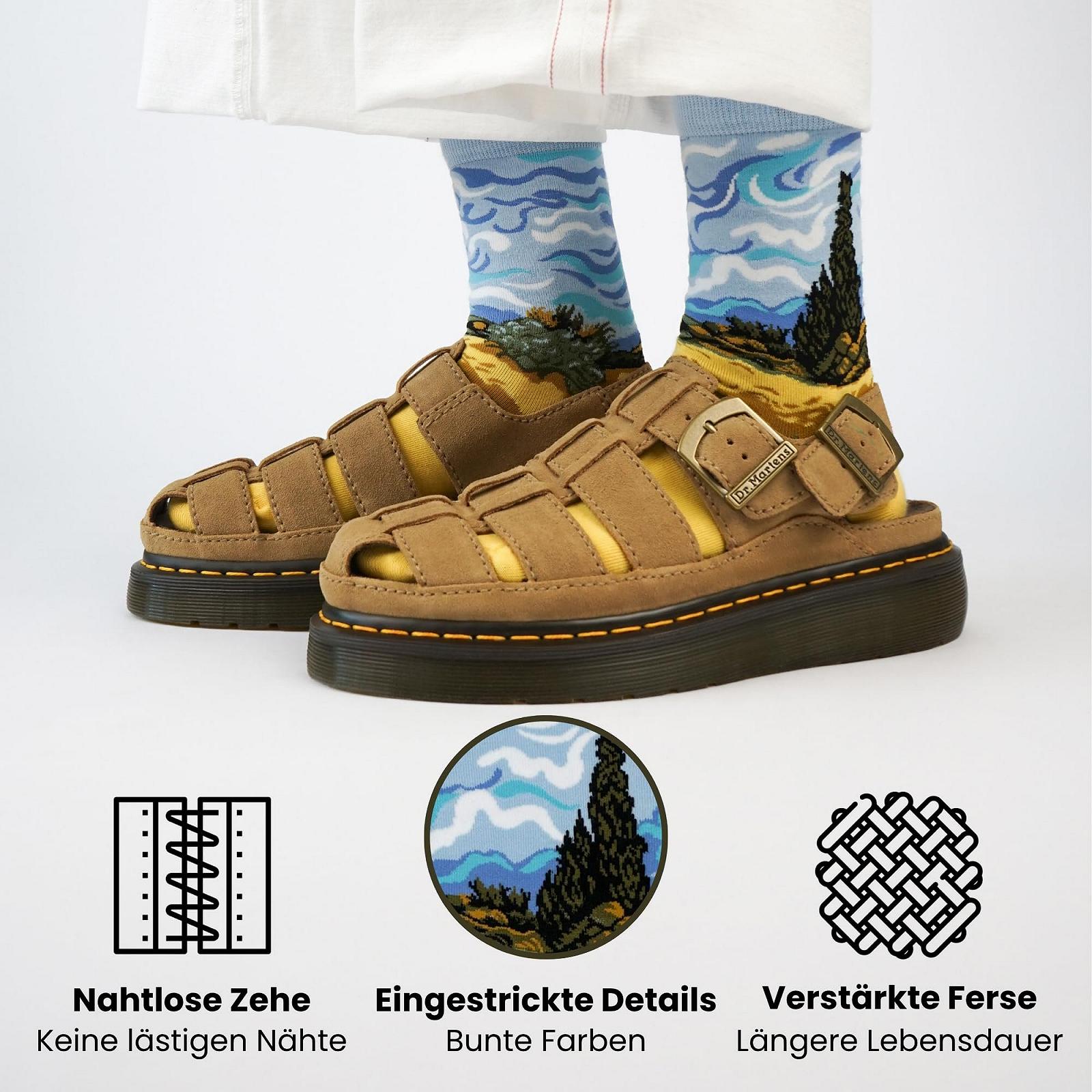 Набор носков Gustav Klimt, Mondrian, Van Gogh, Franz Marc, Friedrich, Munch, фото №7