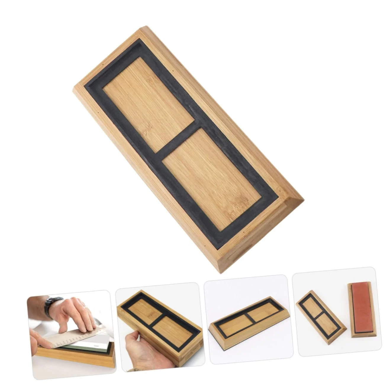 Тримач для точильного каменю Ciieeo 2 набори, бамбук, для мокрих каменів, стійкий, фото №9