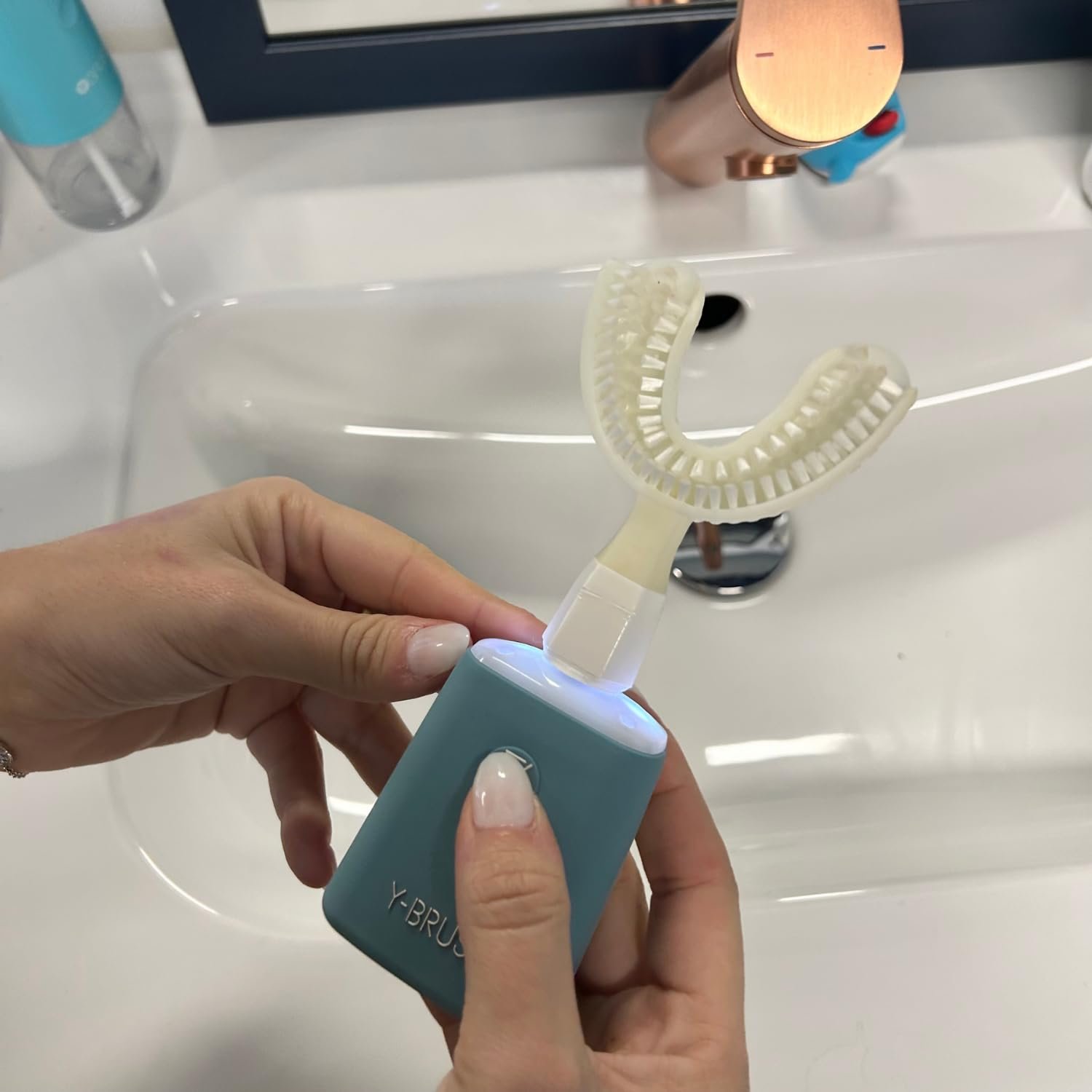 Електрична звукова зубна щітка Y-Brush Essential автоматична 3 місяці роботи 2 режими, фото №9