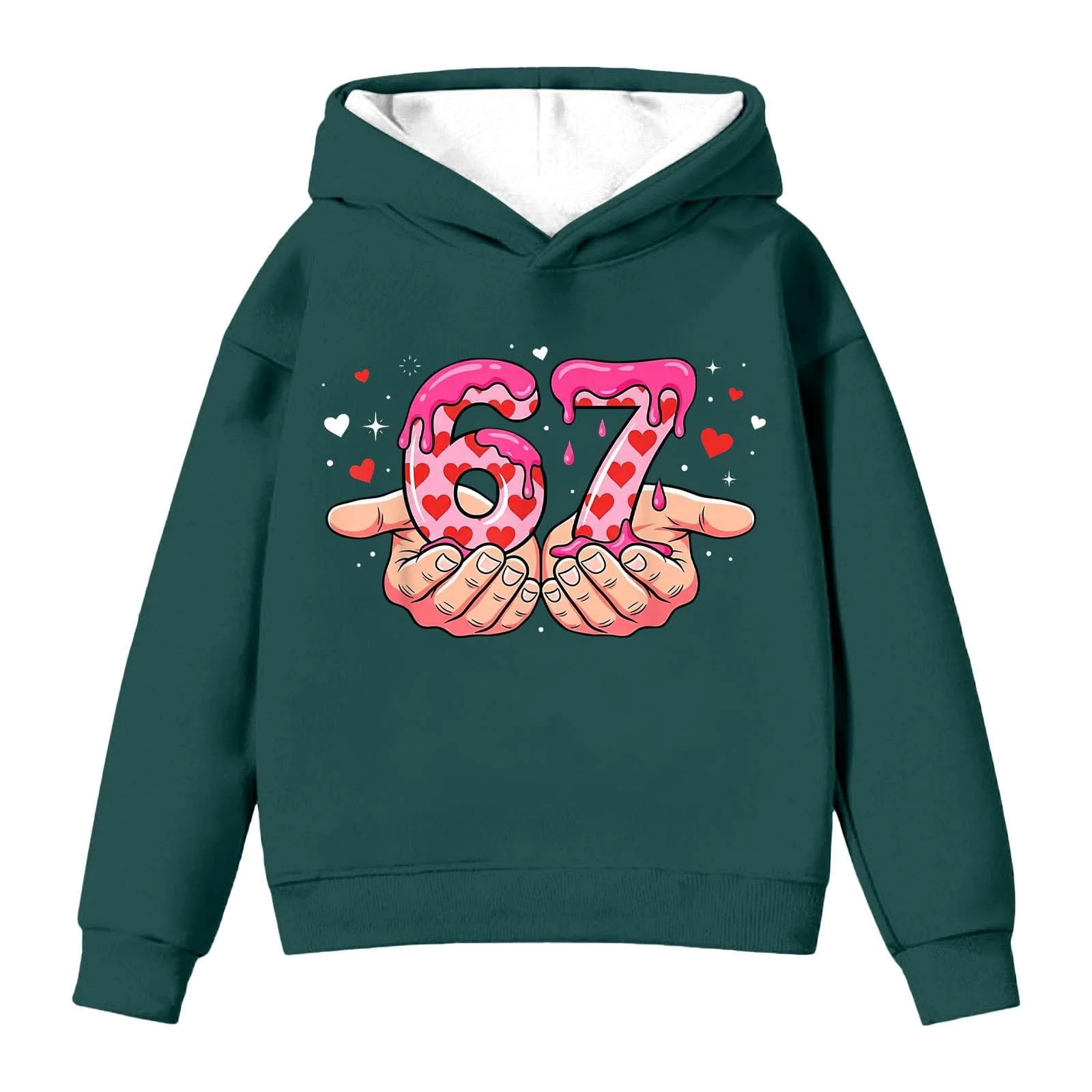 Худи с принтом 67, фото №3