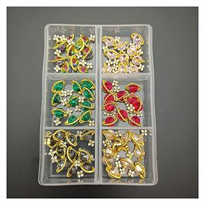 Підвіски для нігтів yaoqijie 60 шт./скринька у стилі планети - Фото 1