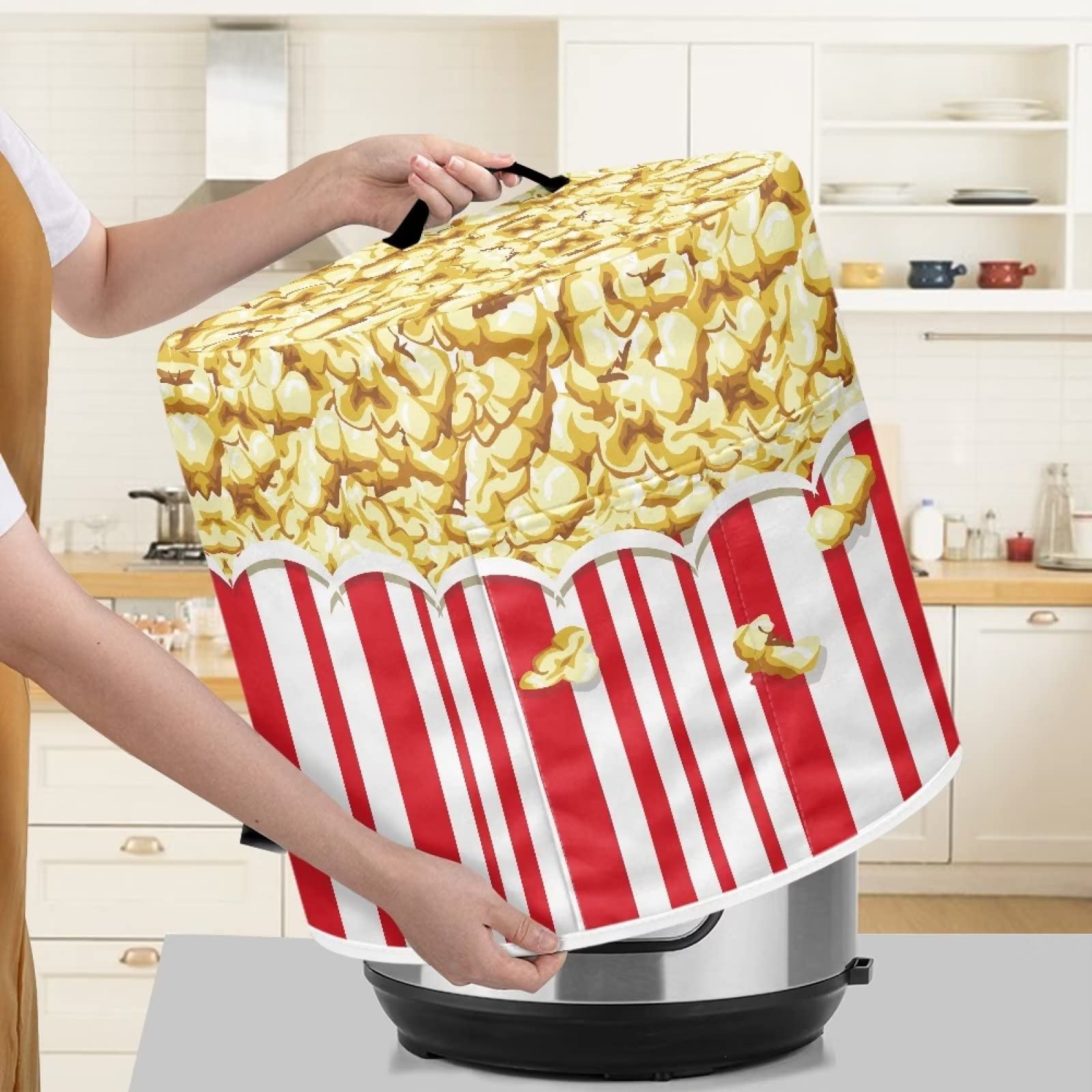 Чехол ZIATUBLES Popcorn Printing Slow Cooker Compatible Pot 8qt, фото №4