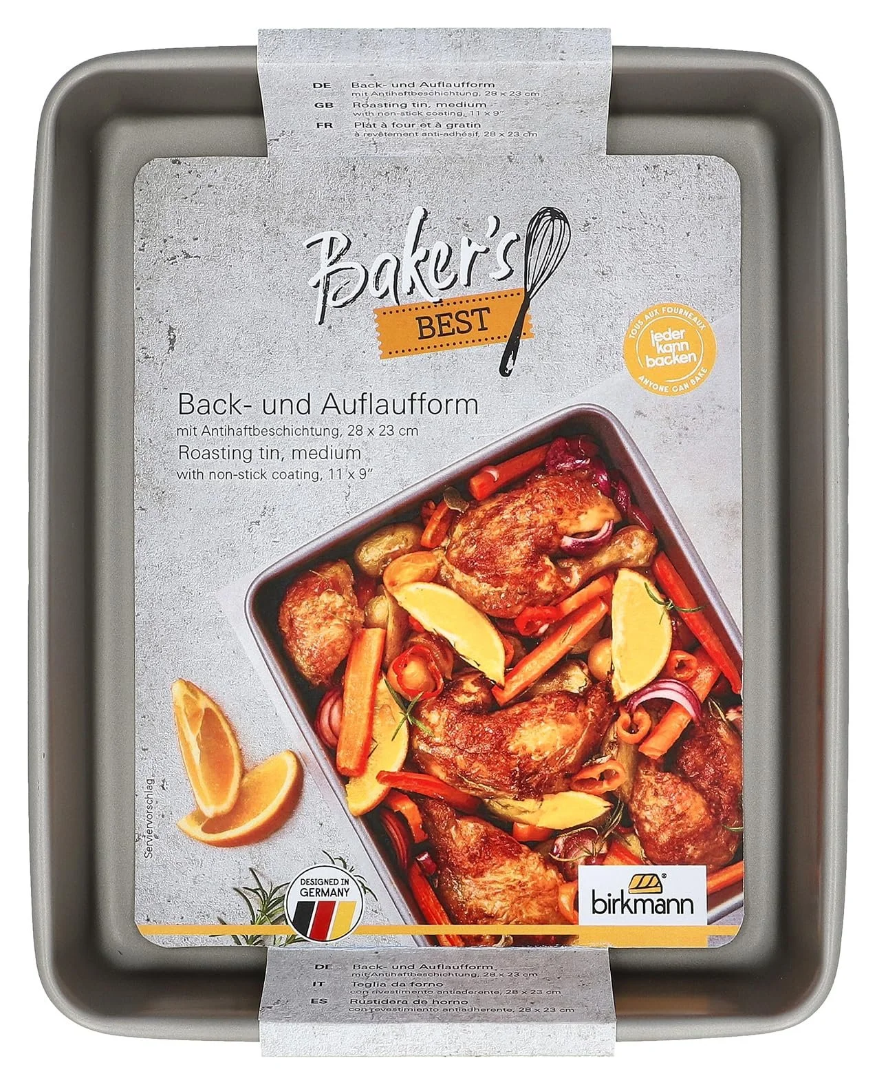 Форма для выпечки и запекания RBV Birkmann 28 x 23 см углеродистая сталь с антипригарным покрытием серая, фото №2 Форма для выпечки и запекания RBV Birkmann 28 x 23 см углеродистая сталь с антипригарным покрытием серая, фото №2