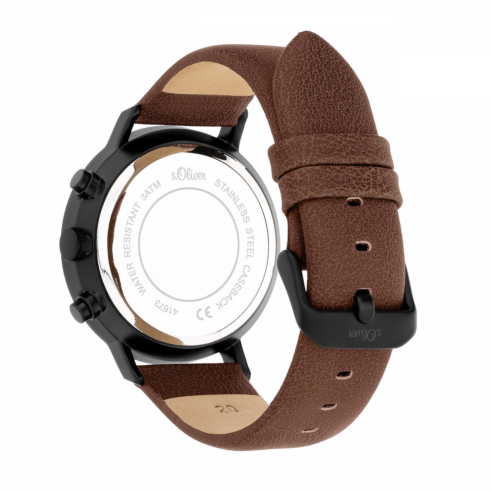 Часы s.Oliver Time Мужские Кварцевые Аналоговые с Ремешком из Искусственной Кожи, фото №2