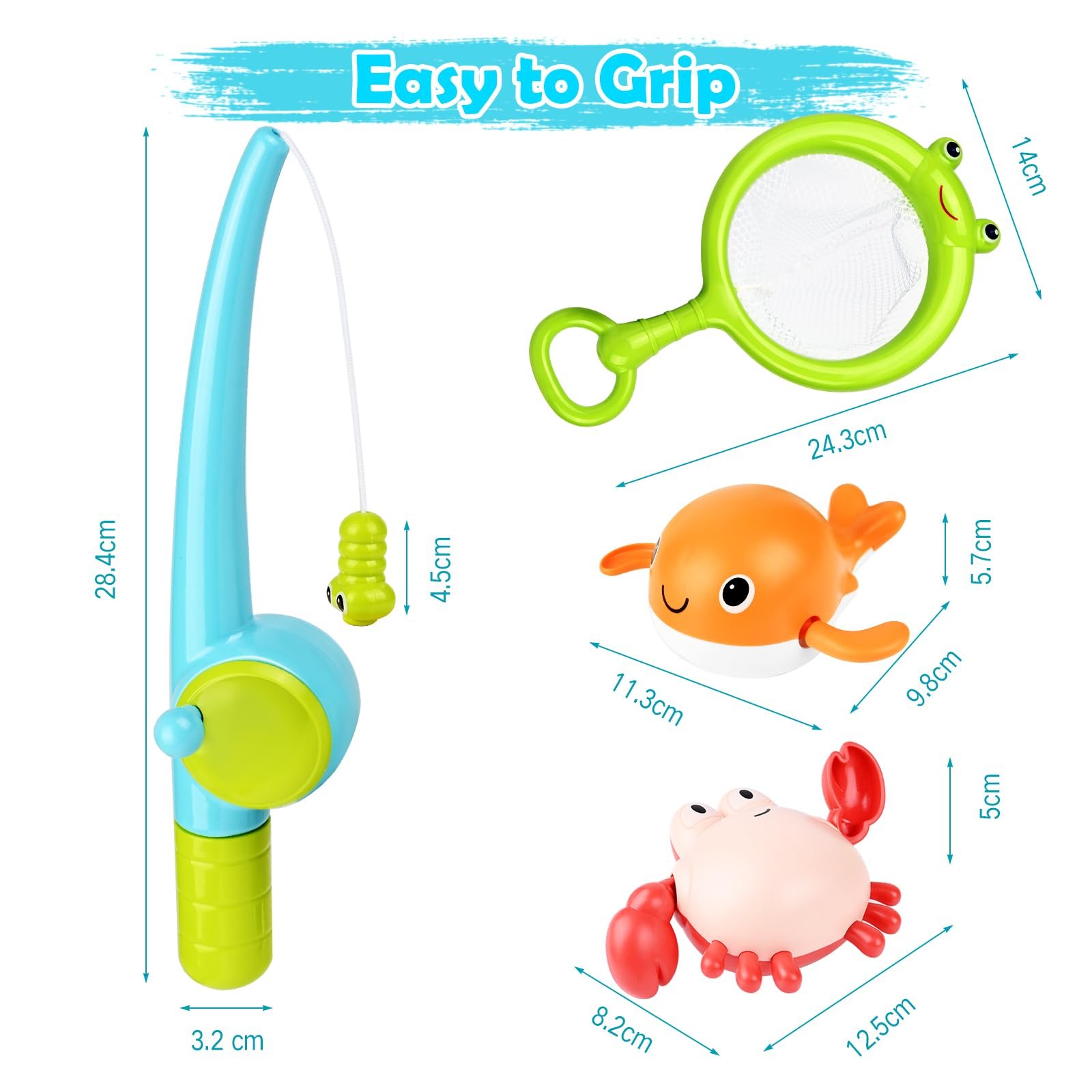 Игрушка для ванной Diealles Shine Рыбалка, 6 штук, фото №6