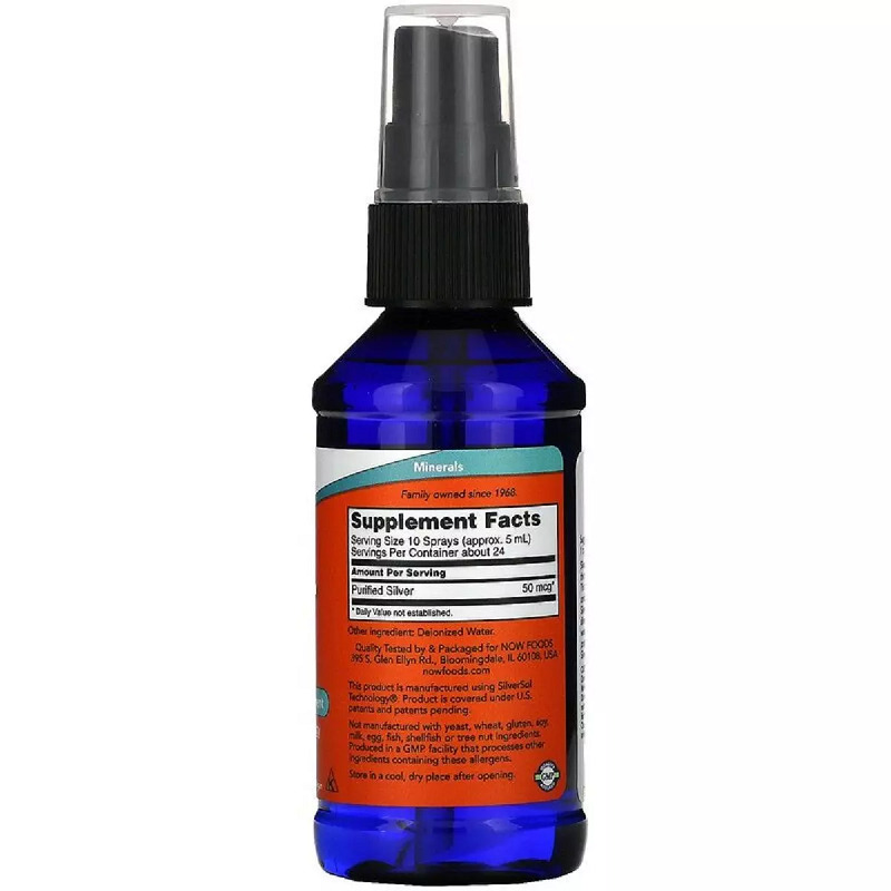 Колоїдна срібла NOW Foods SILVER SOL 10 PPM LIQUID 4 FL OZ 118 мл, фото №2 Колоїдна срібла NOW Foods SILVER SOL 10 PPM LIQUID 4 FL OZ 118 мл, фото №2
