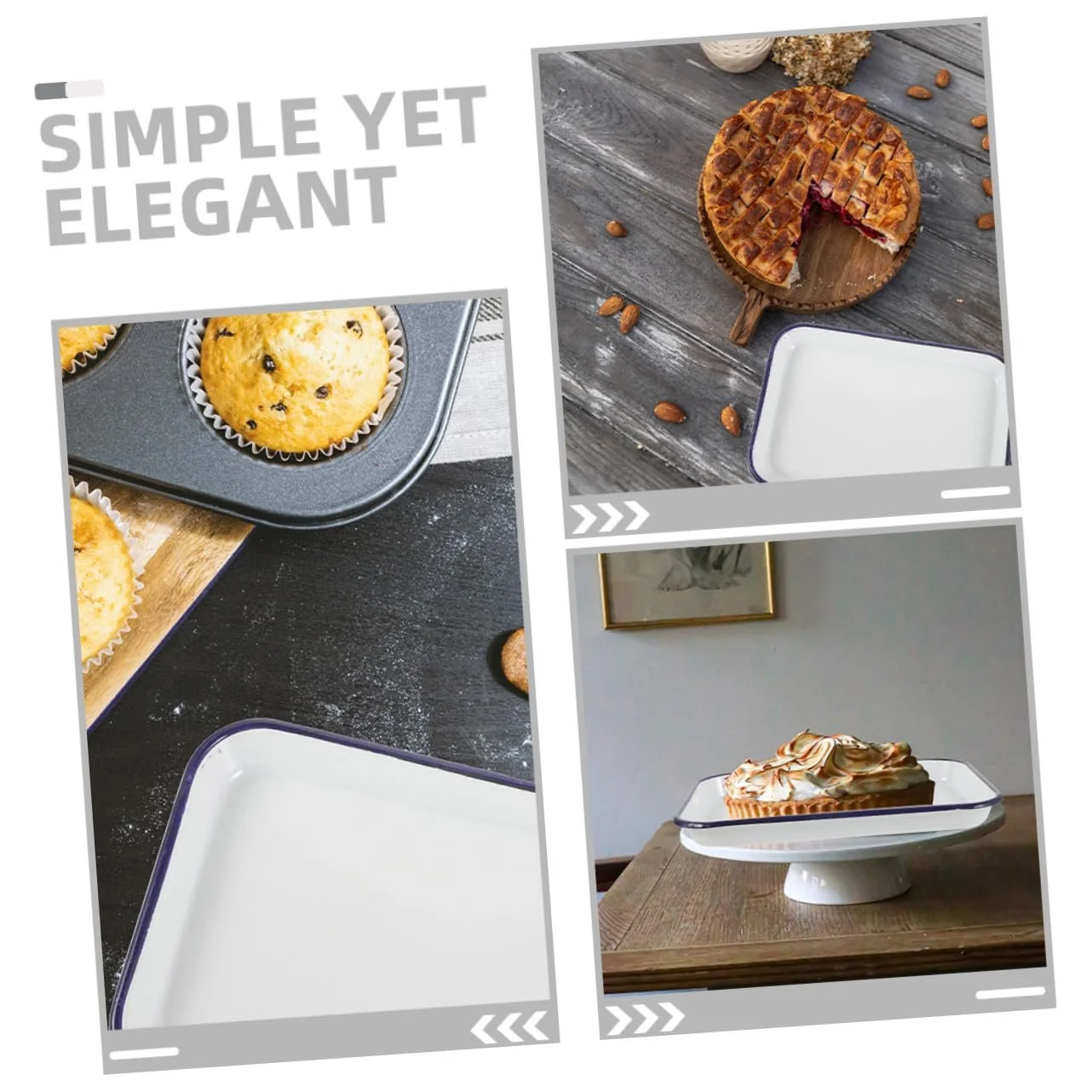 Деко Homoyoyo прямокутне емальоване термостійке біле, фото №5