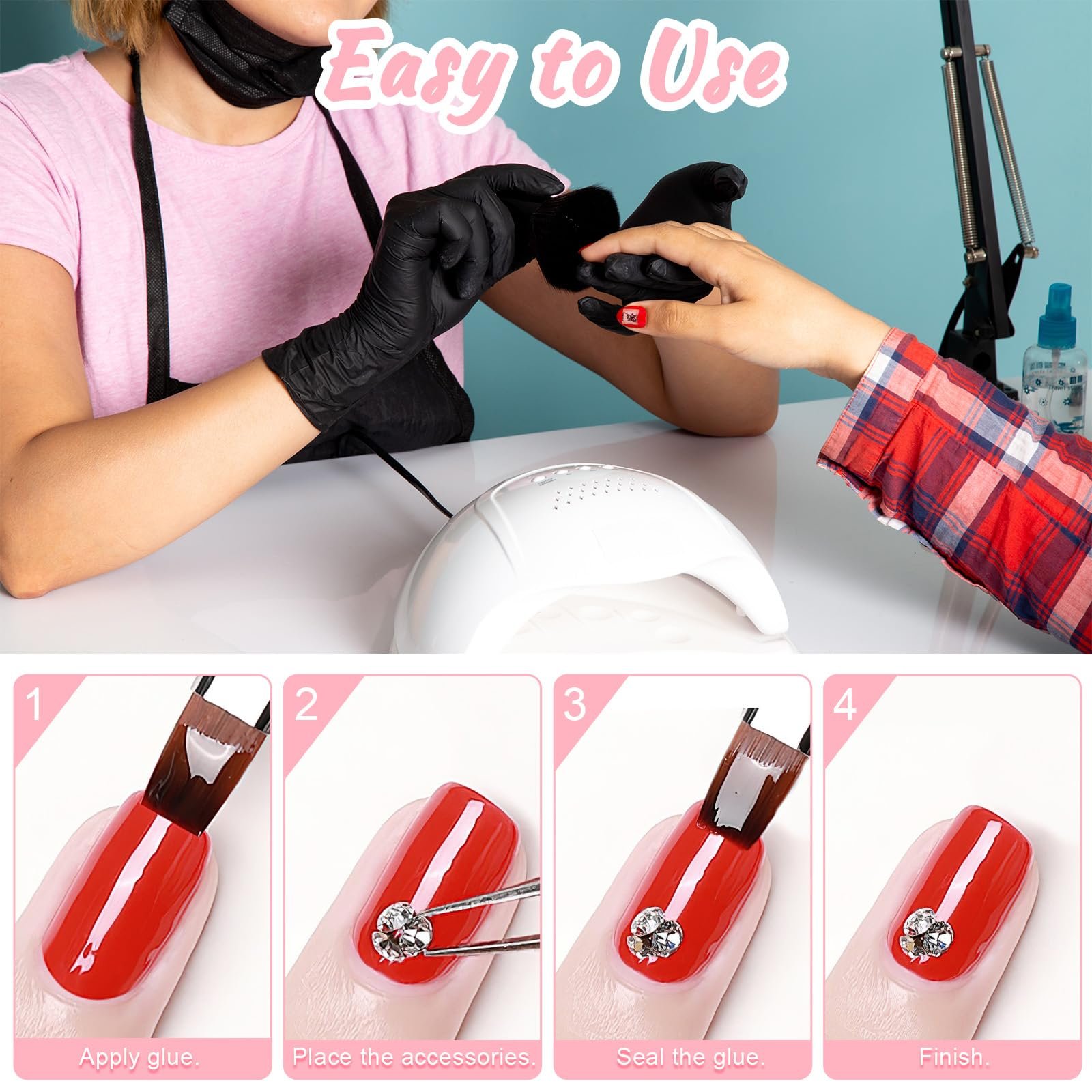 Стразы и жемчуг VEGCOO, 3 коробки, фото №3