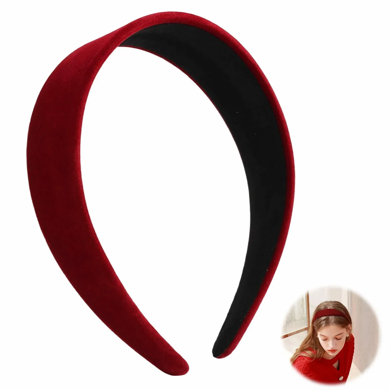 Обруч Вино-червоний Широкий, фото №7