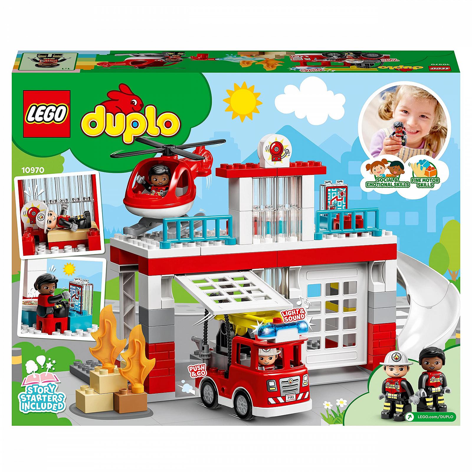 Конструктор LEGO Duplo 10970 Пожарная станция с вертолетом и пожарной машиной для детей от 2 лет, фото №7