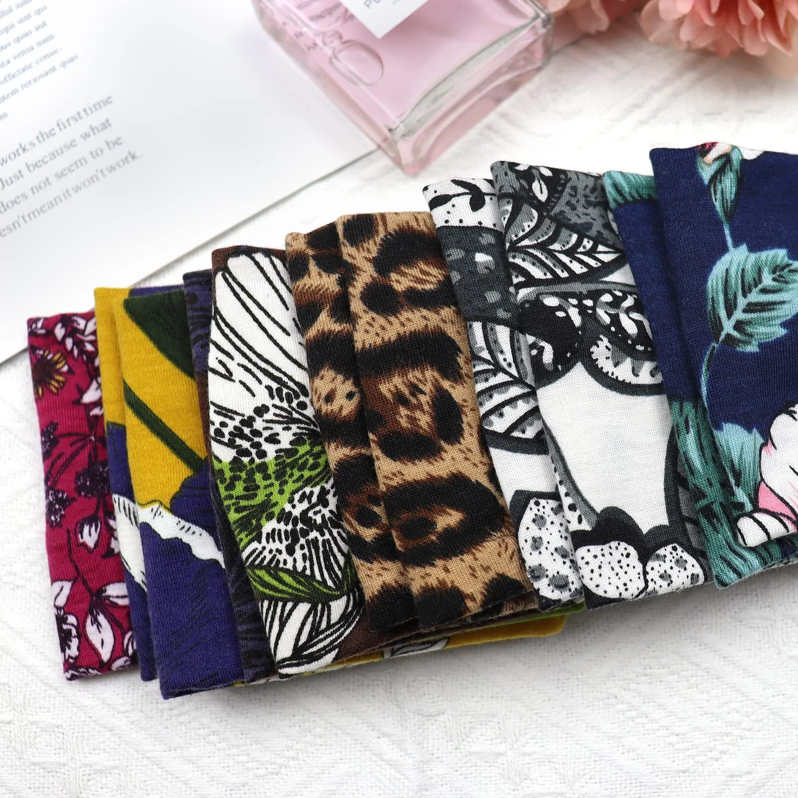 Пов'язка на голову широка еластична м'яка літня в стилі бохо, фото №6 Пов'язка на голову широка еластична м'яка літня в стилі бохо, фото №6