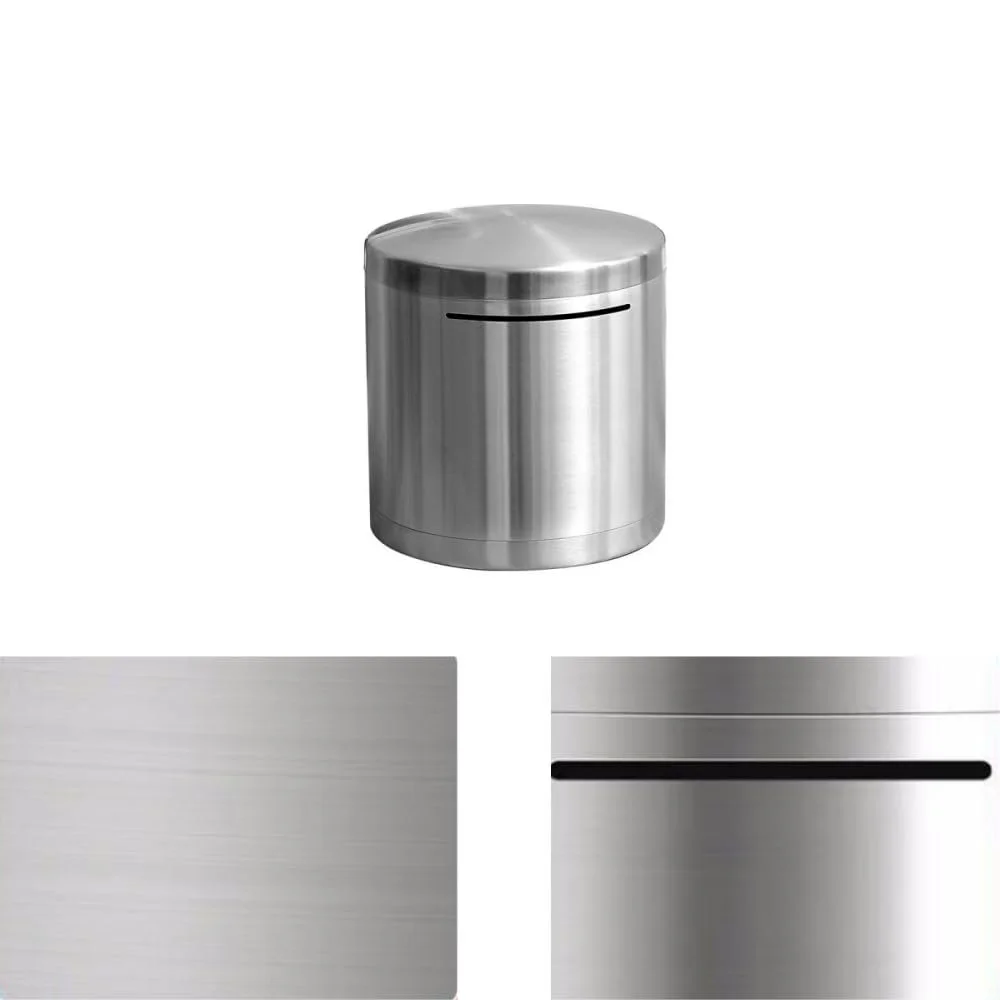 Скарбничка Сейф із нержавіючої сталі Велика Кругла Що не відкривається, фото №3