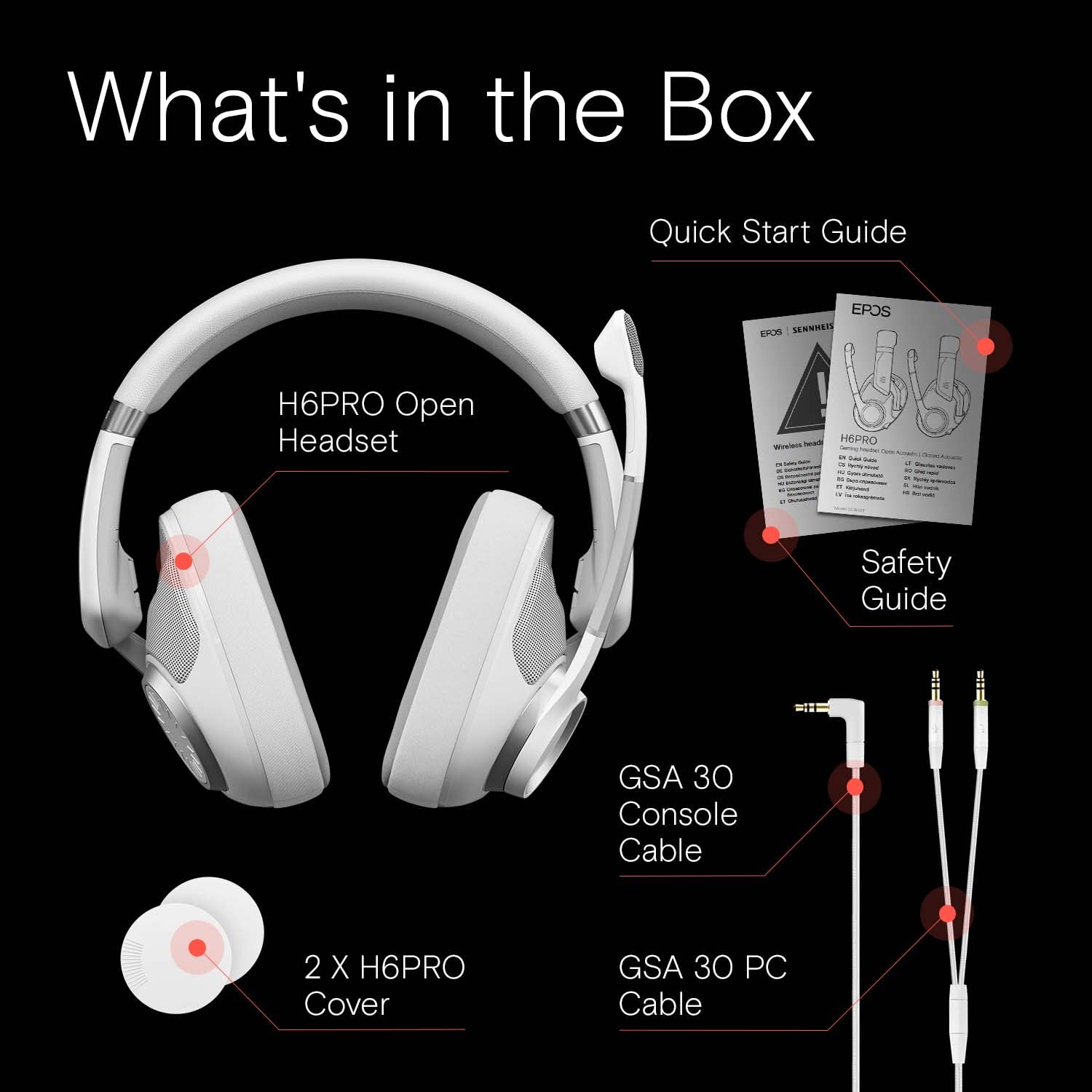 Наушники H6Pro Open White, фото №6