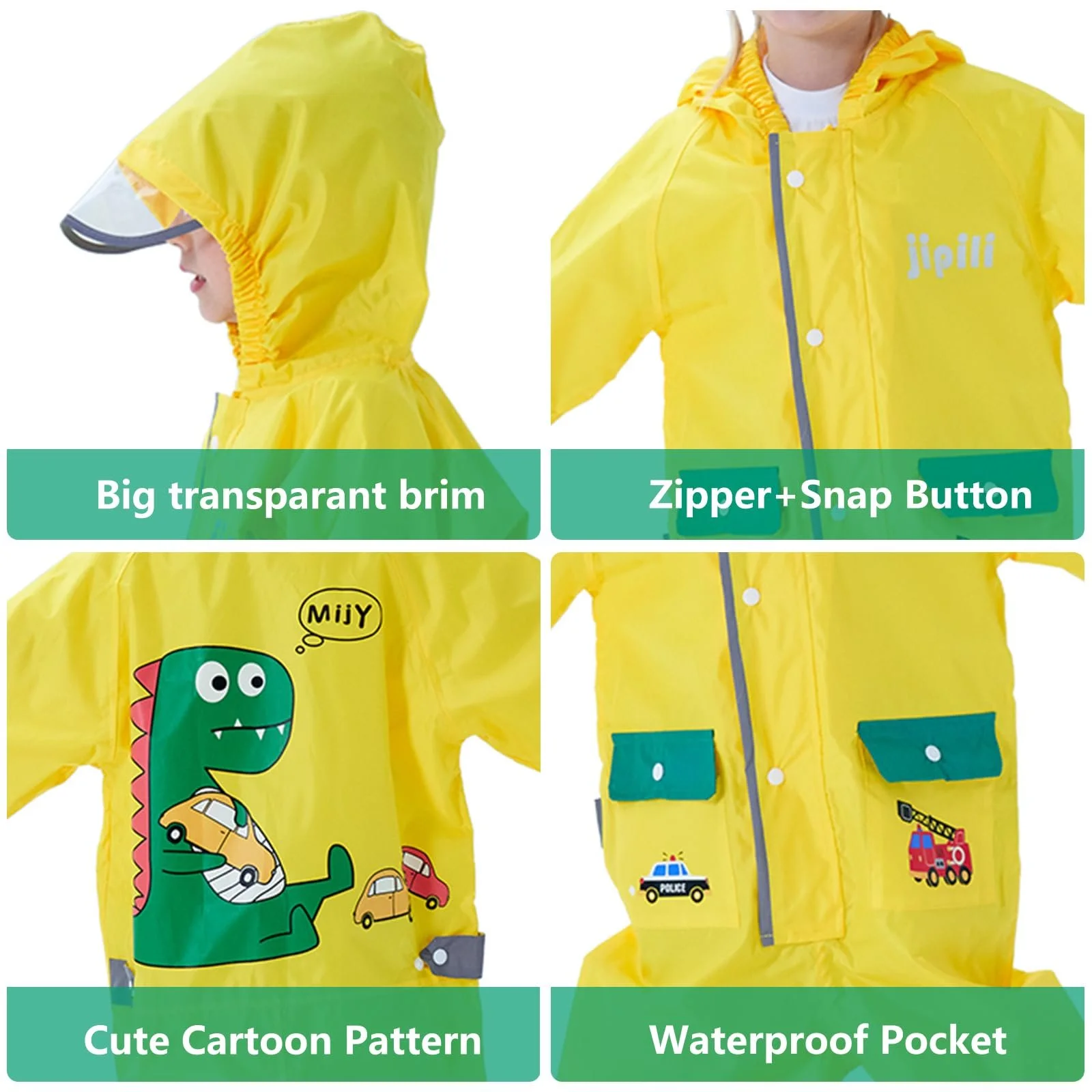 Суцільний дощовик для дітей Hovkib для хлопчиків, фото №2