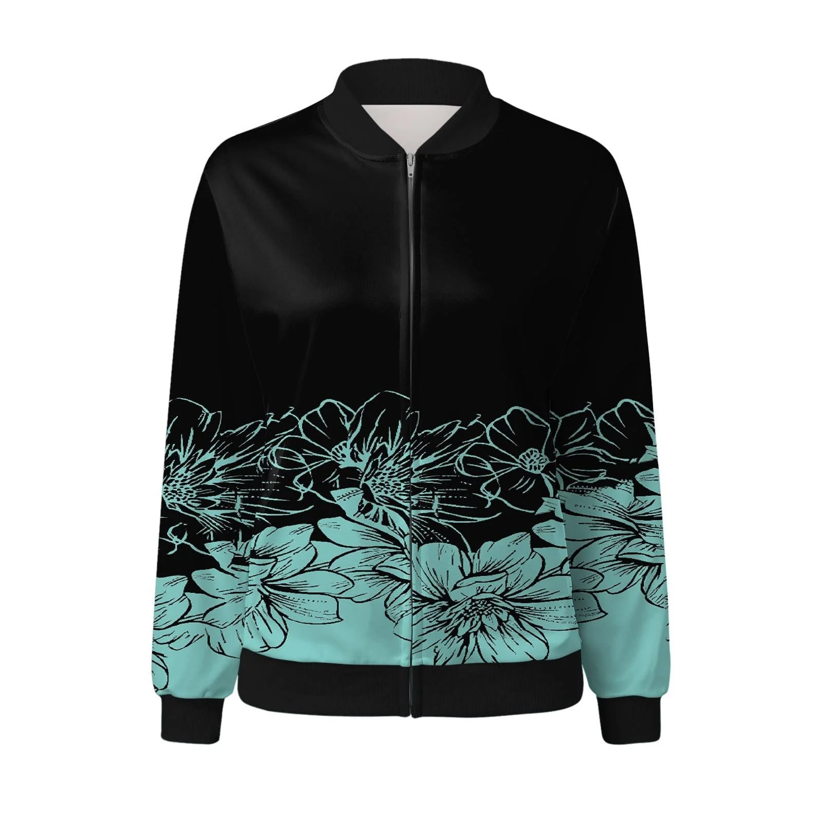 Бомбер Жіночий Квітковий Короткий, фото №2 Бомбер Жіночий Квітковий Короткий, фото №2