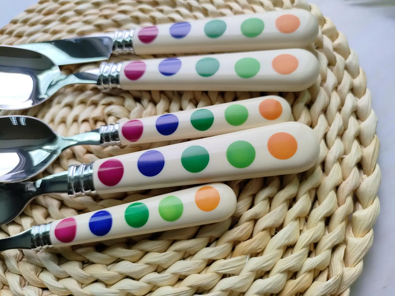 Набір столових приборів EXZACT 20 предметів Polka Dot з дзеркальною поліровкою з нержавіючої сталі, фото №8 Набір столових приборів EXZACT 20 предметів Polka Dot з дзеркальною поліровкою з нержавіючої сталі, фото №8