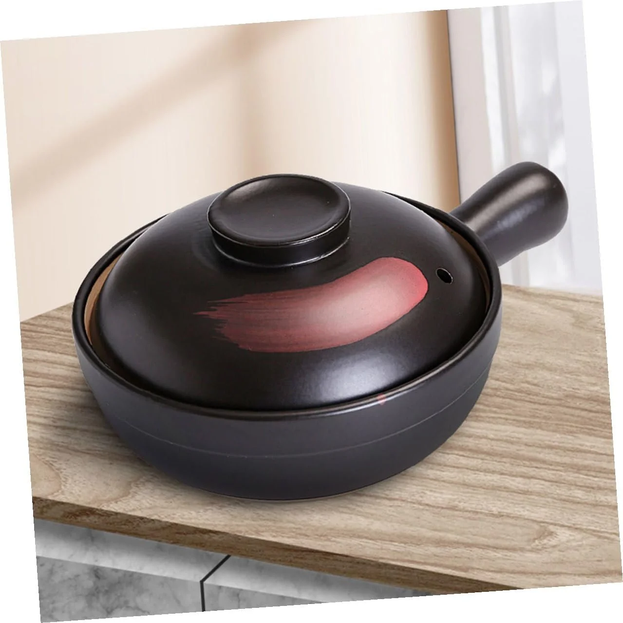 Горшок TOYANDONA Керамический с крышкой Жаростойкий Компактный Нескользящий, фото №9