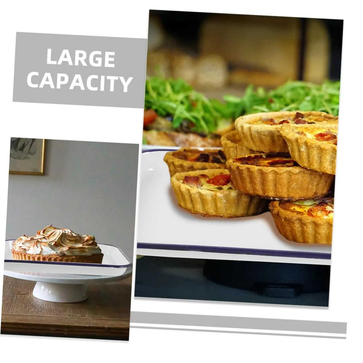 Деко Емальоване прямокутне керамічне з антипригарним покриттям для гриля та подачі, фото №9