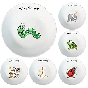 Детская Тарелка для хлопьев Doriantrade из фарфора с мотивами животных - Фото 1