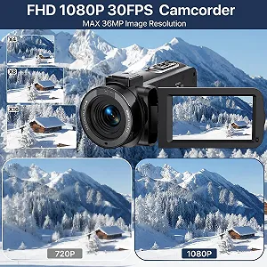 Цифрова відеокамера Vahoiald 301STRM / 36Мп / Full HD / 30fps / 16Х зум / Чорна ціна на synthetic.ua - Фото 1 Цифрова відеокамера Vahoiald 301STRM / 36Мп / Full HD / 30fps / 16Х зум / Чорна synthetic.ua - Фото 1