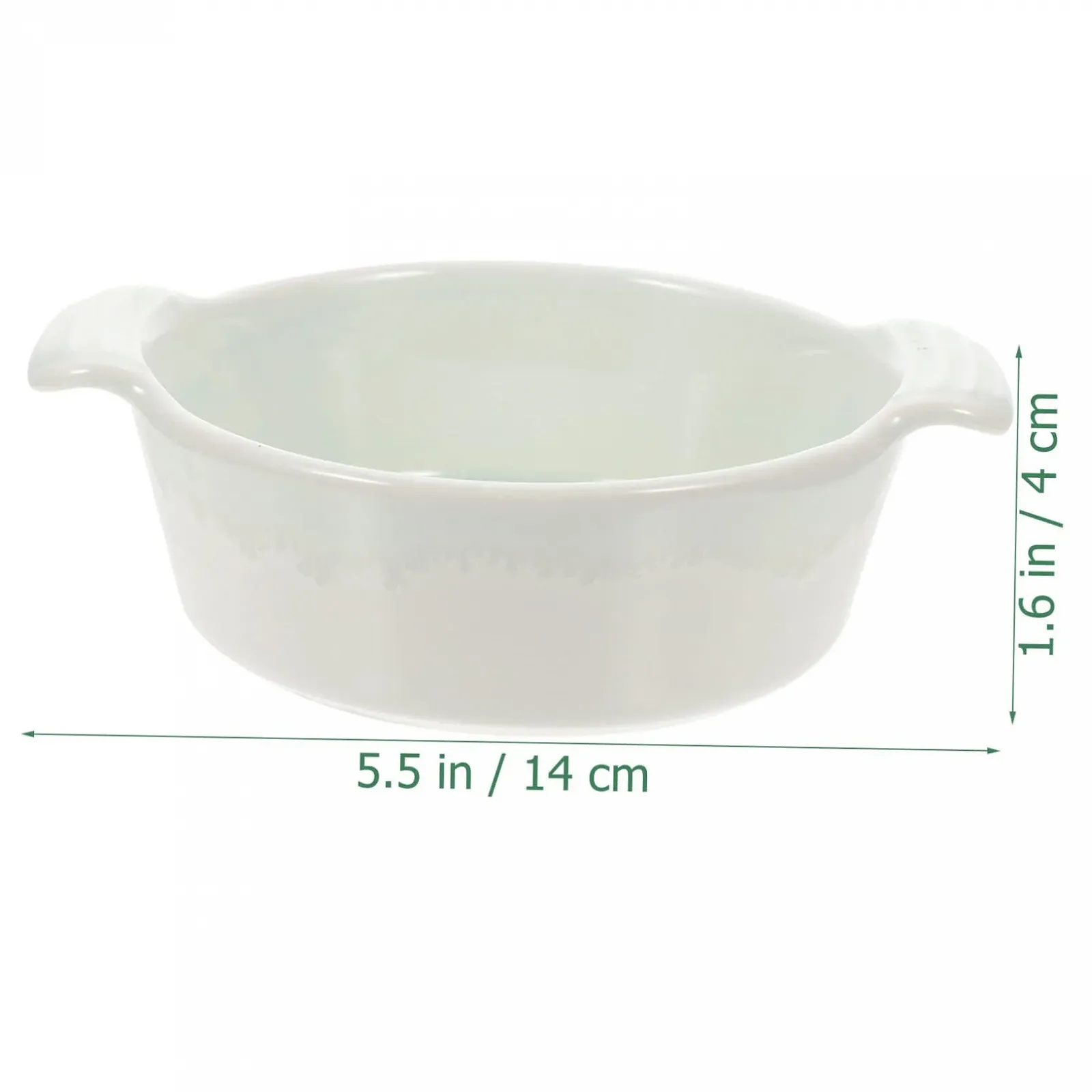 Миска для запікання VALICLUD керамічна кругла з двома ручками термостійка, фото №2