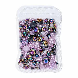 Перлини для нігтів Напівкруглі з плоскою задньою стороною - Фото 1