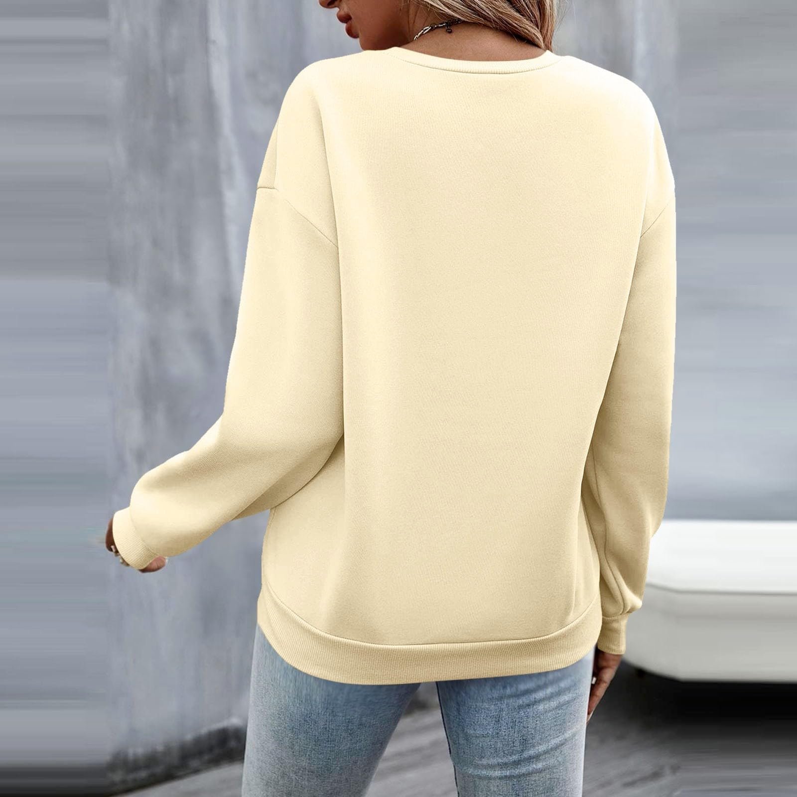 Smile Толстовка Женская с длинными рукавами Мода Графика Буквы Повседневный Круглый вырез Осенние Худи 2025 Y2K Милый Готический Комфорт Винтажный Трендовый Свободный, фото №7