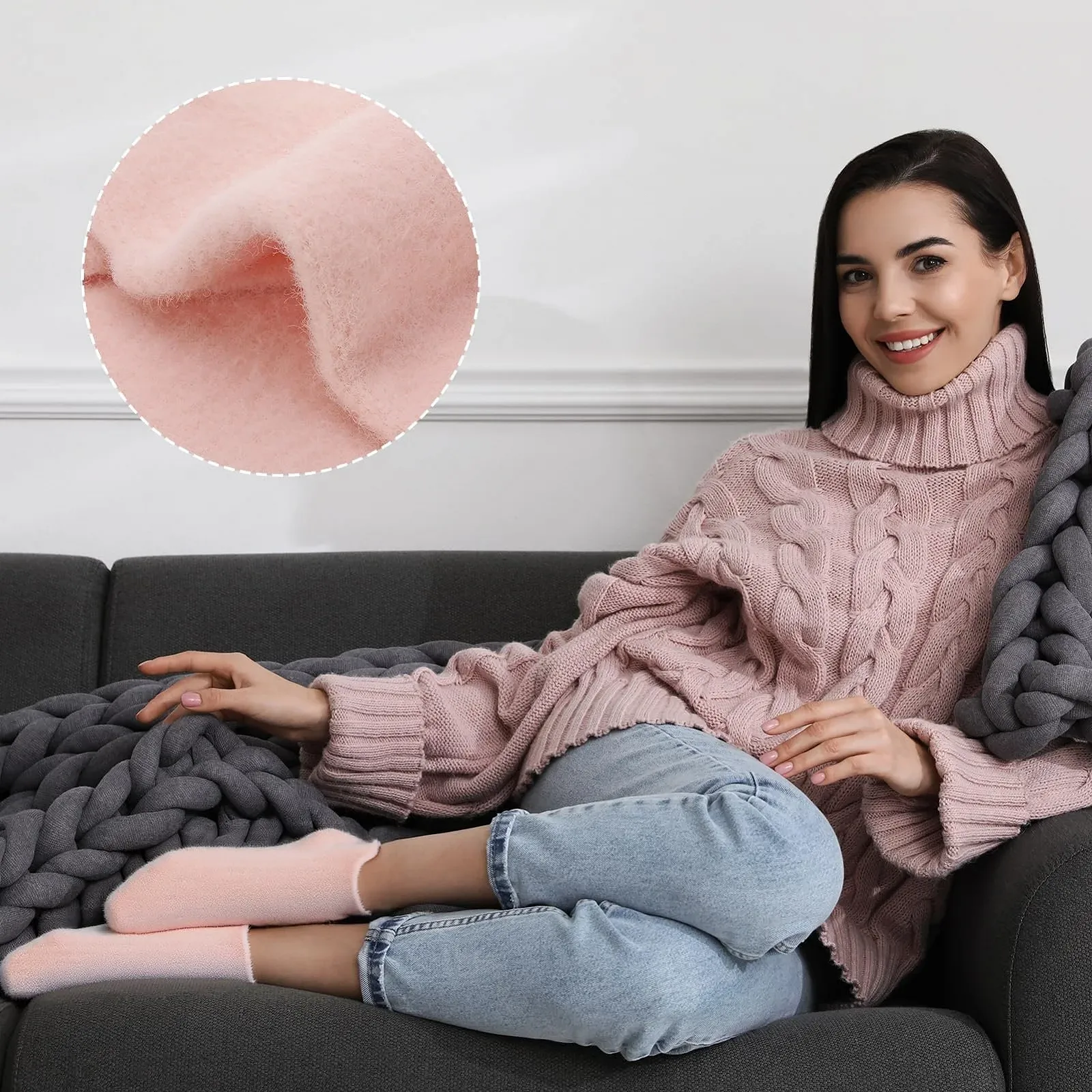 Шкарпетки Жіночі М'які Пухнасті 39-42, 5 пар, фото №5