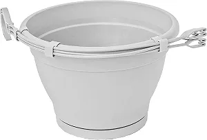 Підвісний вазон із підставкою 30 см Білий - Фото 1