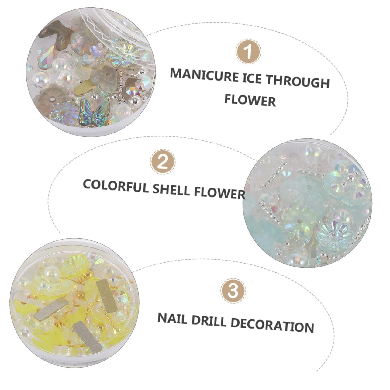 Стразы для ногтей Healvian Набор из 6 блесток для маникюра, фото №7