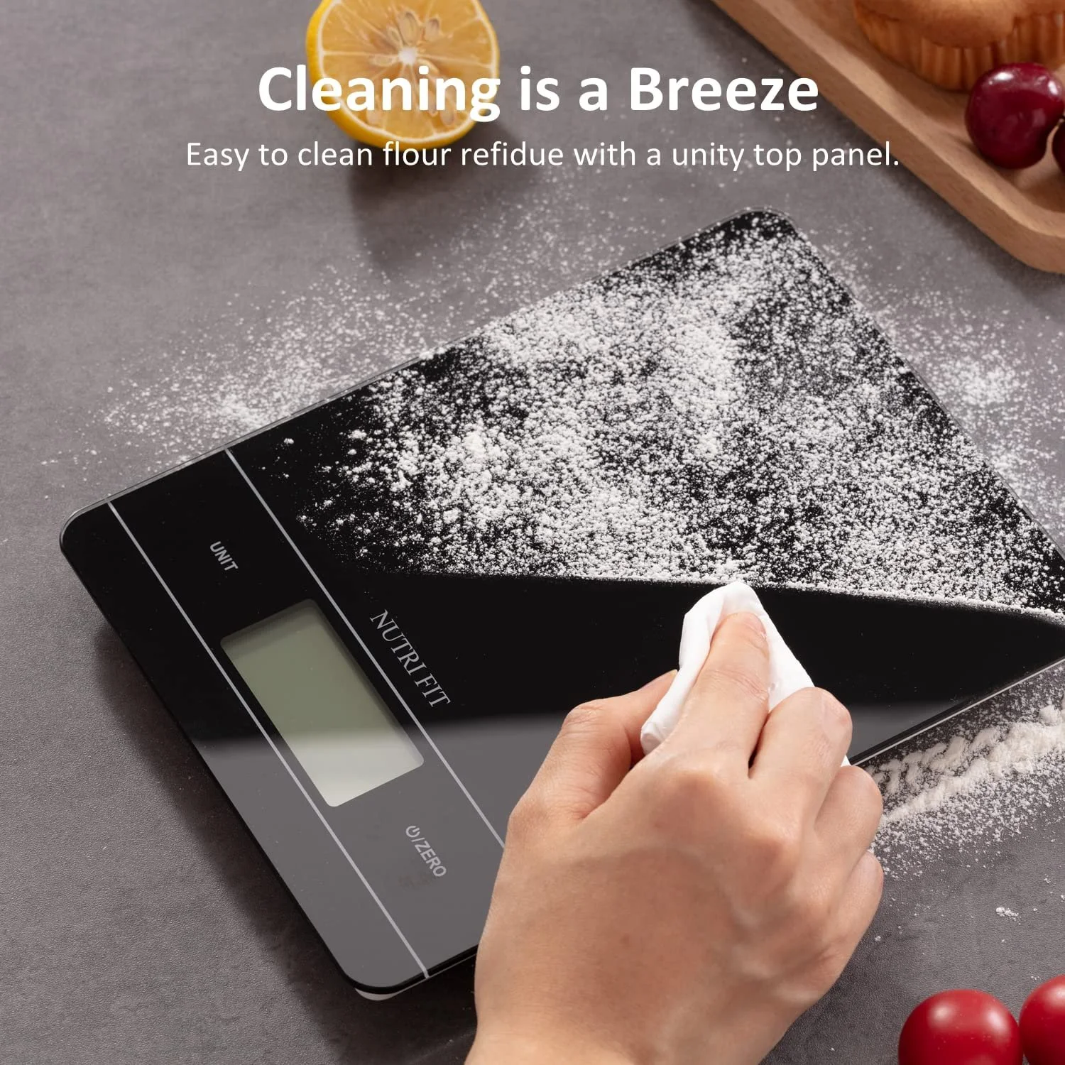 Кухонні ваги NUTRI FIT Digital Kitchen Scales високоточні електронні зі скребком для тіста, фото №7 Кухонні ваги NUTRI FIT Digital Kitchen Scales високоточні електронні зі скребком для тіста, фото №7