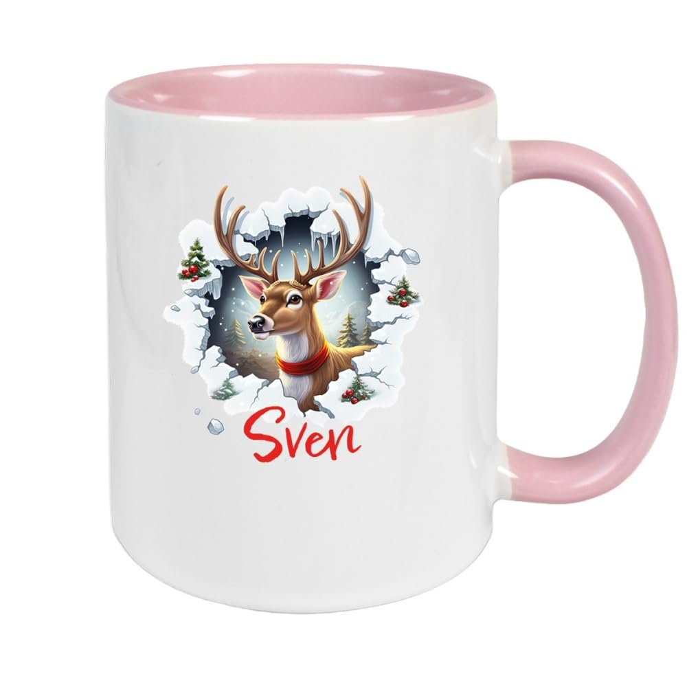 Кружка з іменем Christmas Rentier #3 Керамічна Дитяча кружка, фото №1