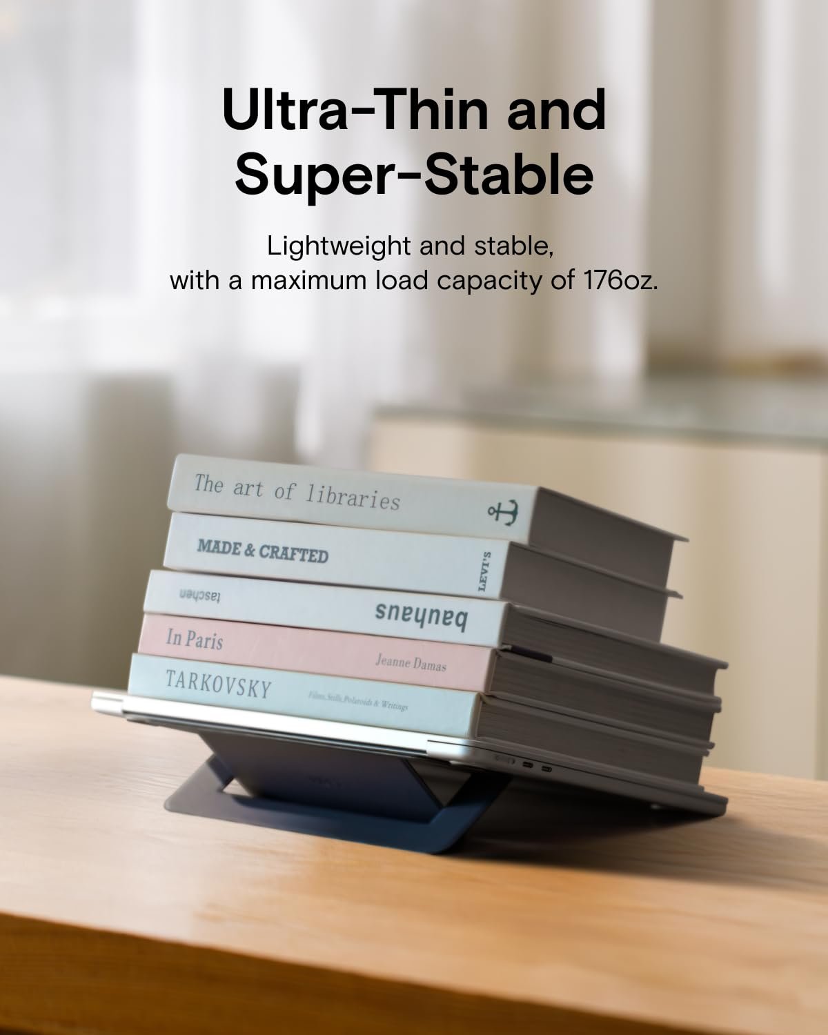 Підставка для ноутбука MOFT Invisible Airflow з відкритим дизайном для відведення тепла, регульованим подвійним кутом, багаторазового використання, фото №7