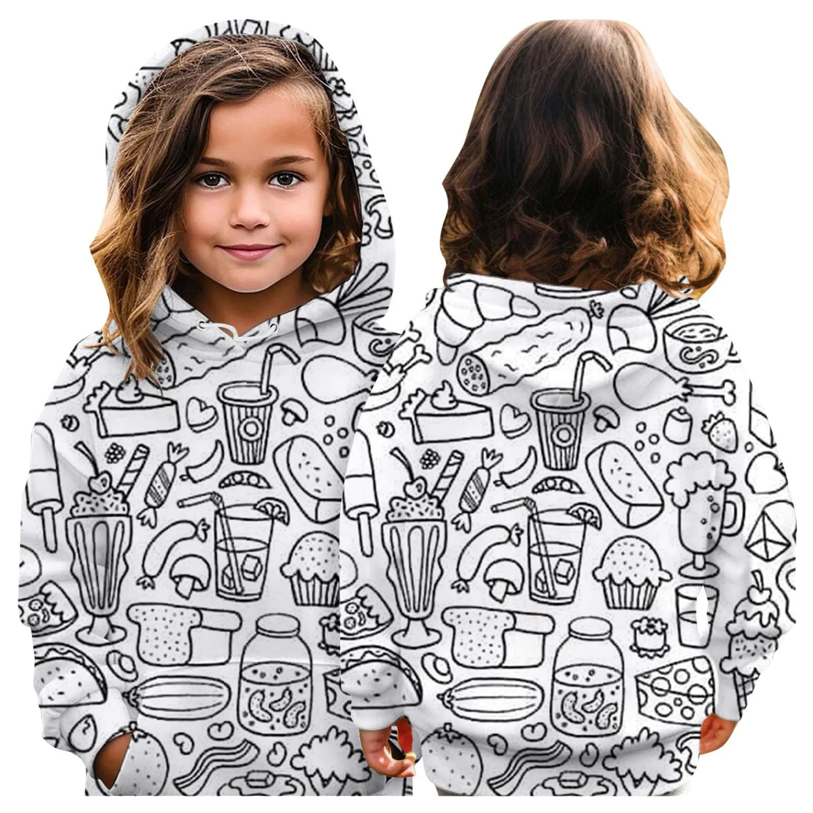 Худи для девочки 134 с принтом, фото №3