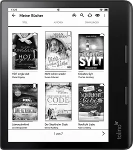 Електронна книга 8" Tolino Epos 3 / 32 ГБ / Android 8.1 / Wi-Fi / Сенсорний E-Ink екран (1440 × 1920) / Налаштовувана яскравість / Вологозахищеність IPX8 / Чорна synthetic.ua - Фото 1